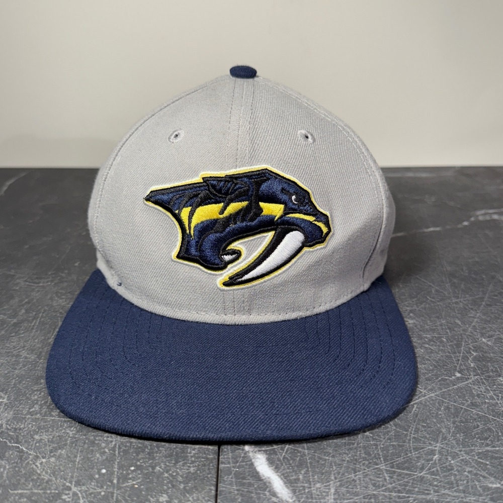 Mens New Era Nashville Predators 9FIFTY Snapback Hat | Size OS | Grey Navy NHL